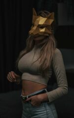 Papercraft de máscara de zorro en origami 3D