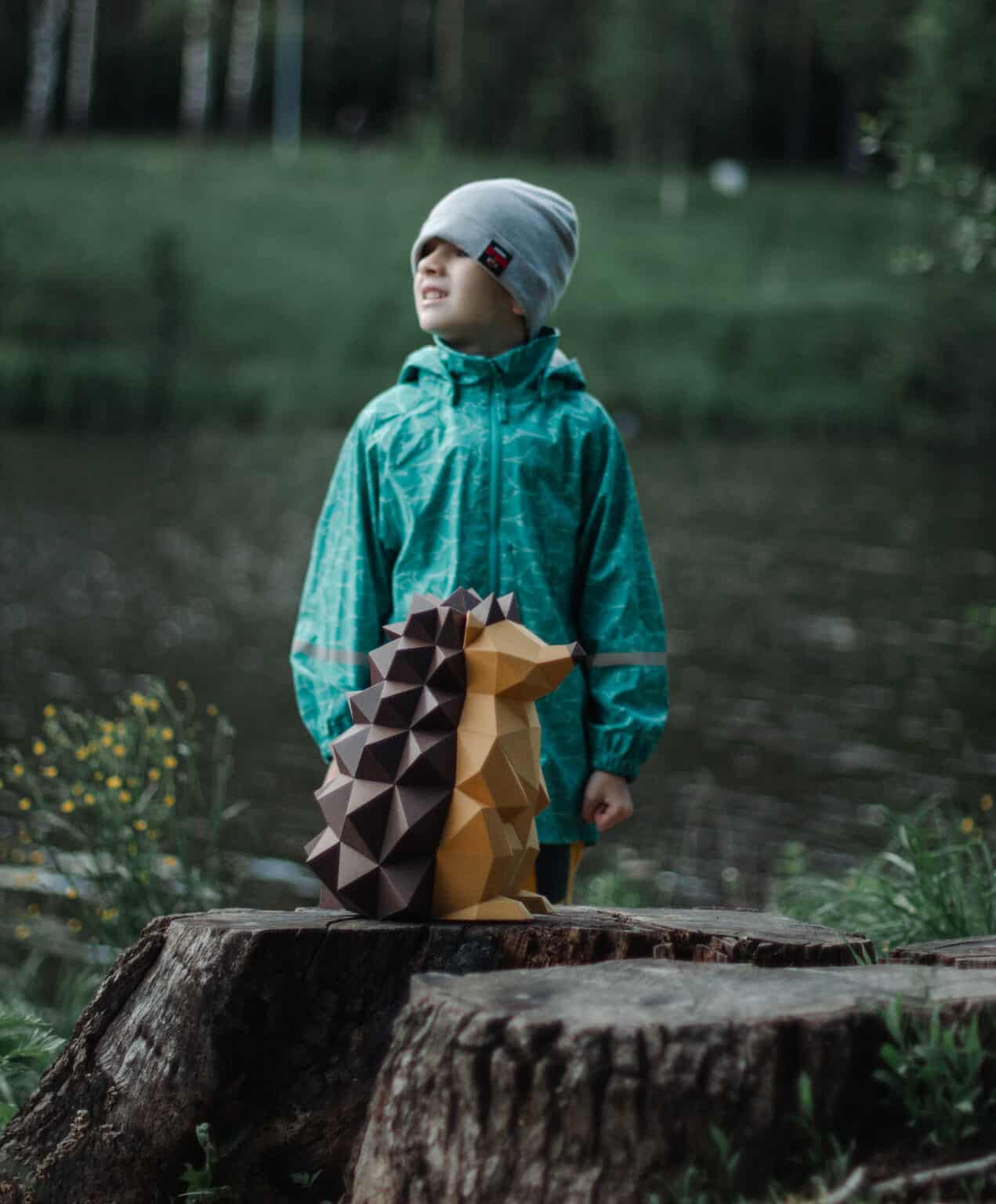 Papercraft de hérisson en origami 3D