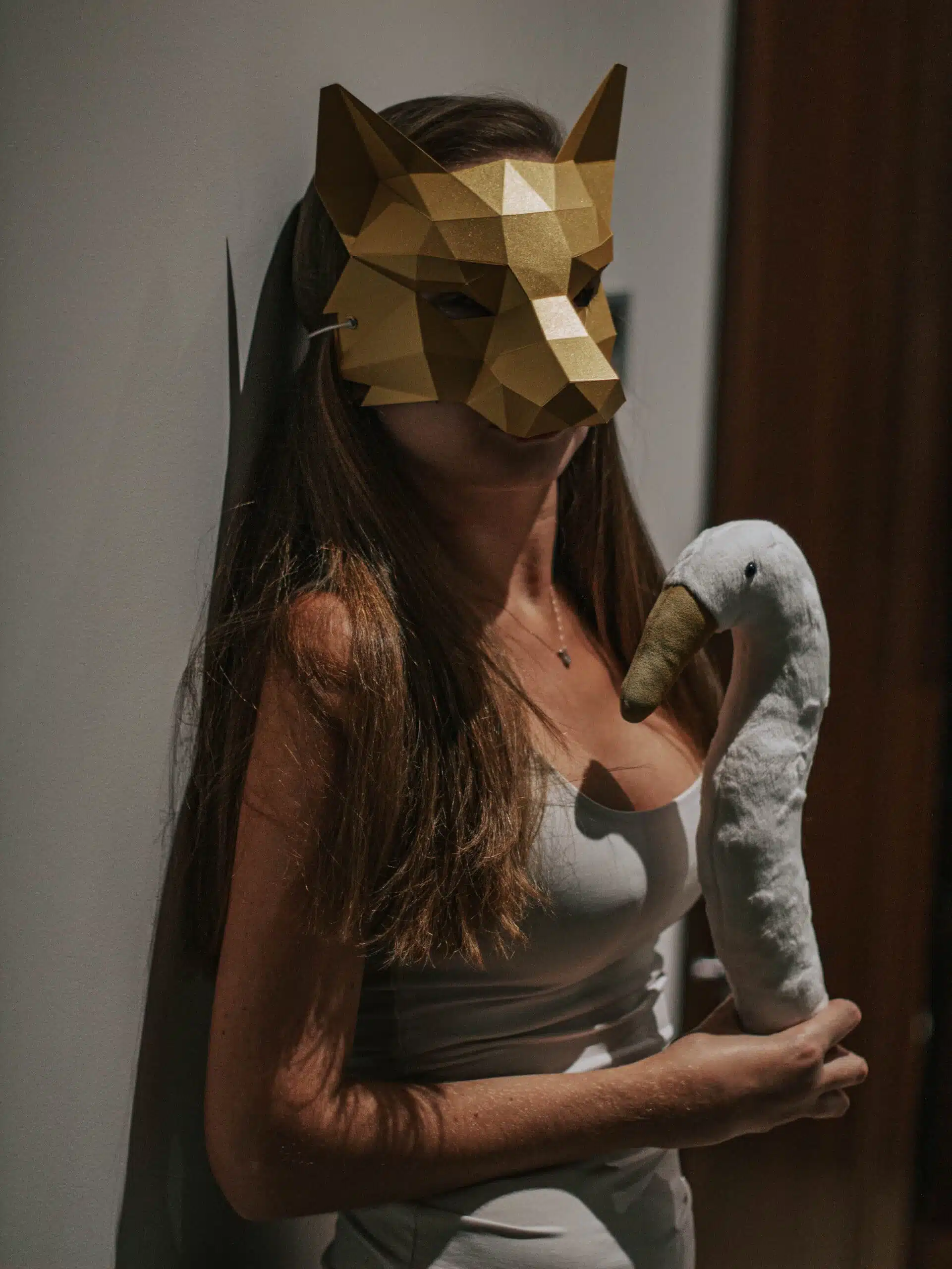 Vosmasker origami 3D, weergave 5