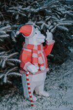 3D Origami Christmas Bear Papercraft