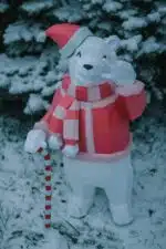 3D Origami Christmas Bear in a Sweater Papercraft