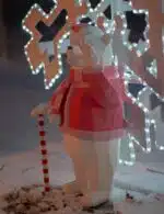 3D Origami Christmas Bear in a Sweater Papercraft
