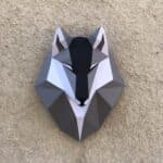 Papercraft testa di lupo in origami 3D