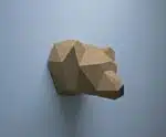 Origami 3D berentrofee met gesloten bek, weergave 8
