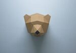 3D Origami Bear Trophy Head Papercraft