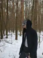 Wolfsmasker in 3D-origami, weergave 4