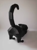 Papercraft de chat qui s'étire en origami 3D