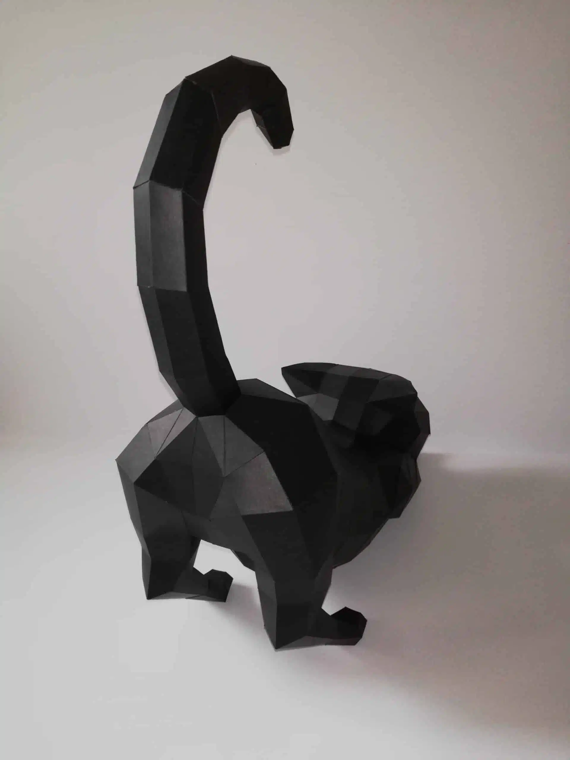 3D Origami Rekende Kat Papercraft, weergave 8