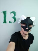 Papercraft Origami 3D Hörner-Schädelmaske