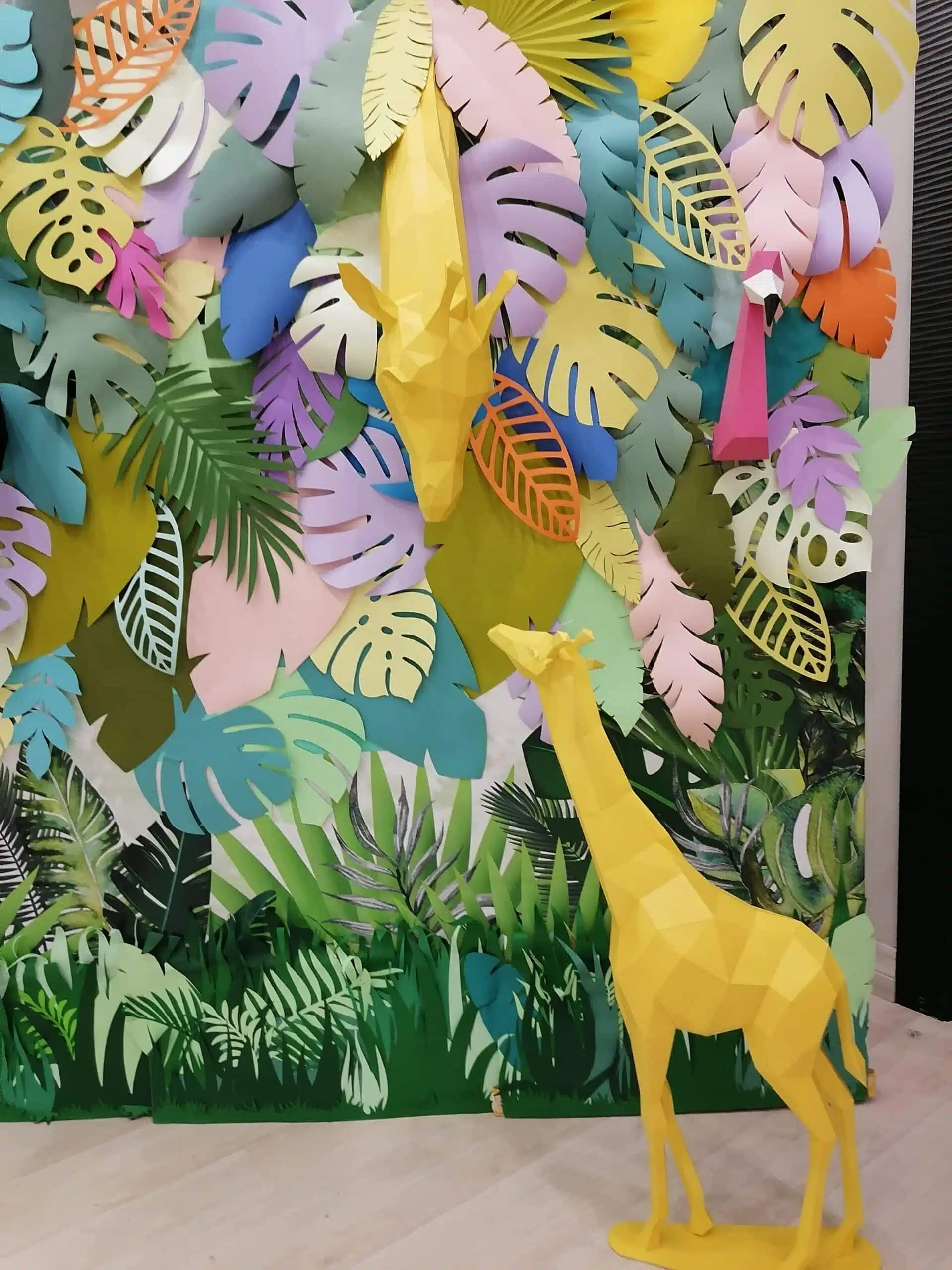 Giraf moeder en kind papercraft, weergave 9