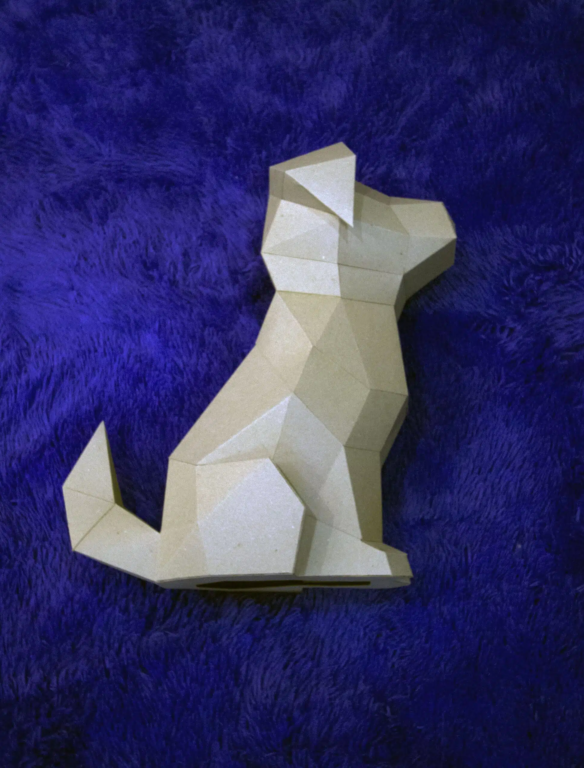 Dobermann kop in 3D-papercraft, weergave 8