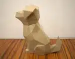 Dobermann kop in 3D-papercraft, weergave 7