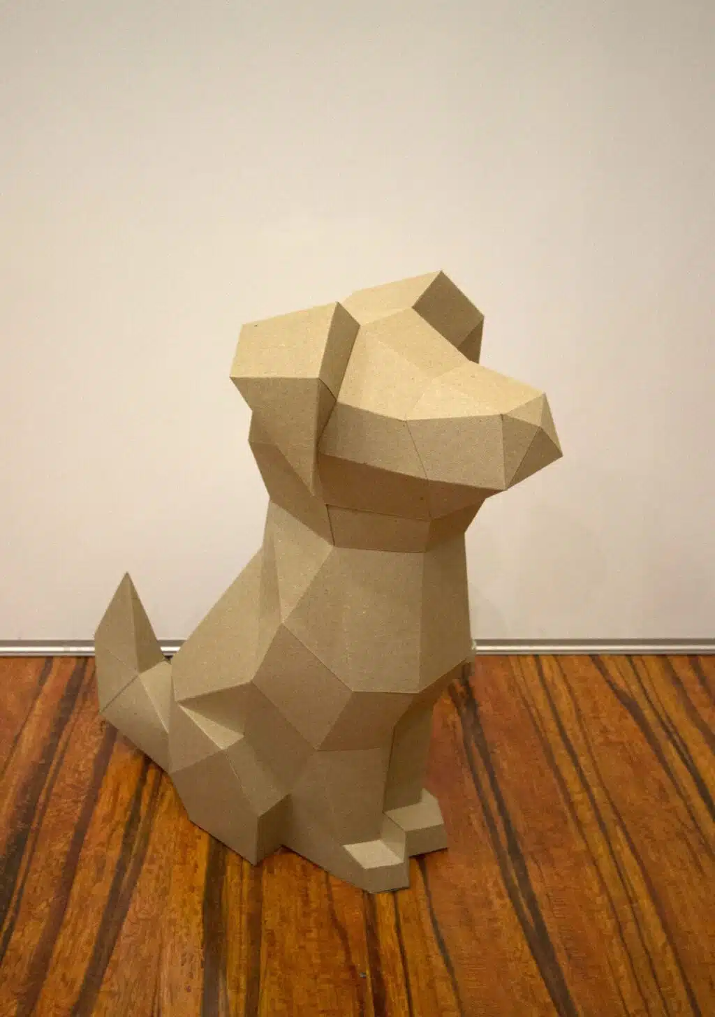 Dobermann kop in 3D-papercraft, 3D-model