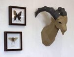Papercraft Steinbock als 3D-Origami