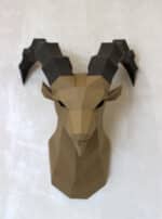 Papercraft de íbex em origami 3D