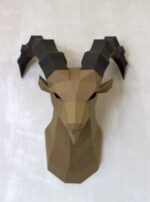 Papercraft Steinbock als 3D-Origami