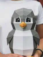 Papercraft de pingouin jouet en origami 3D