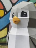 Papercraft de pingouin jouet en origami 3D