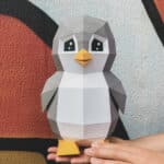 Papercraft de pingouin jouet en origami 3D