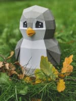 Papercraft de pingouin jouet en origami 3D