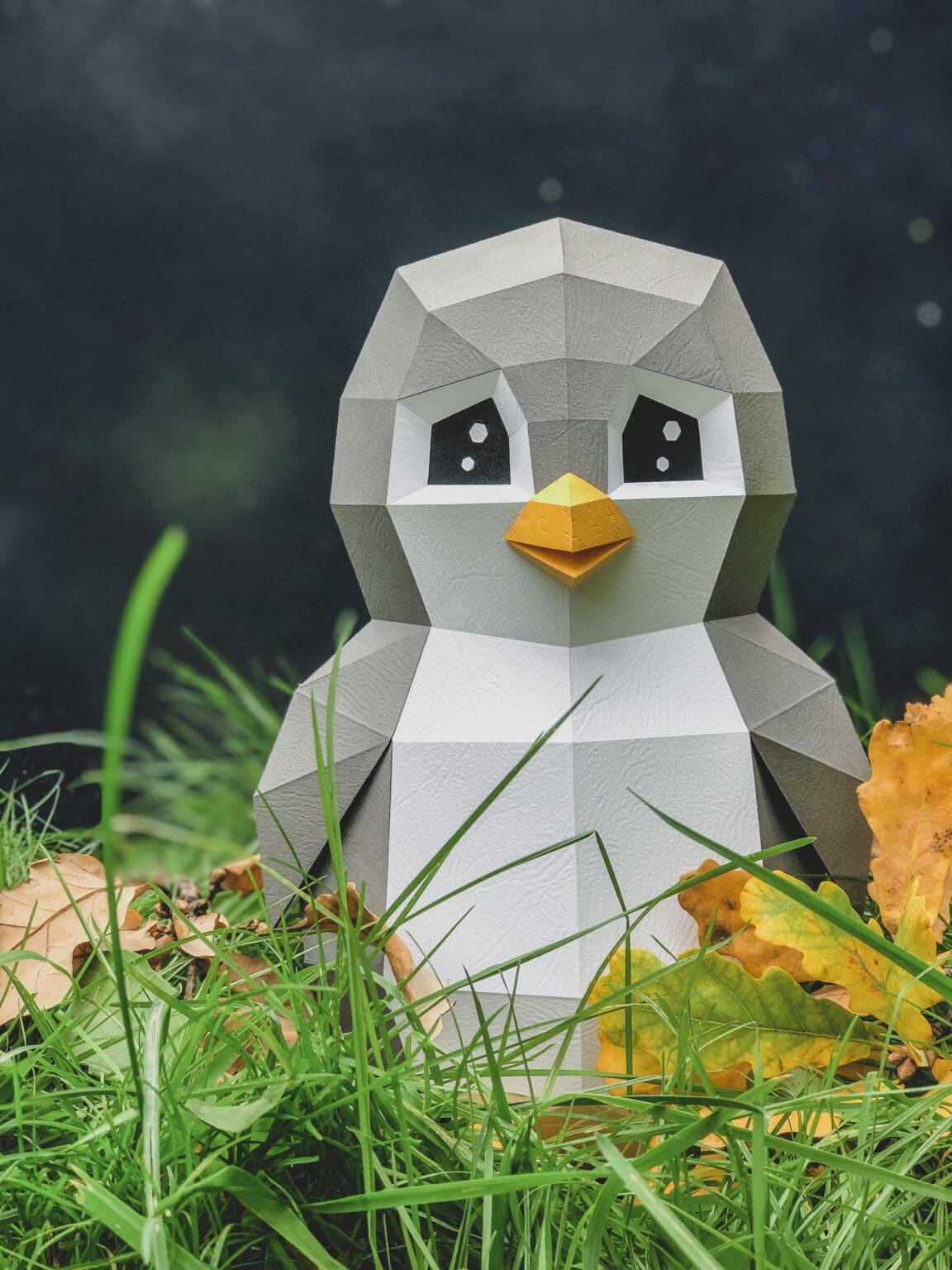 Papercraft de pingouin jouet en origami 3D