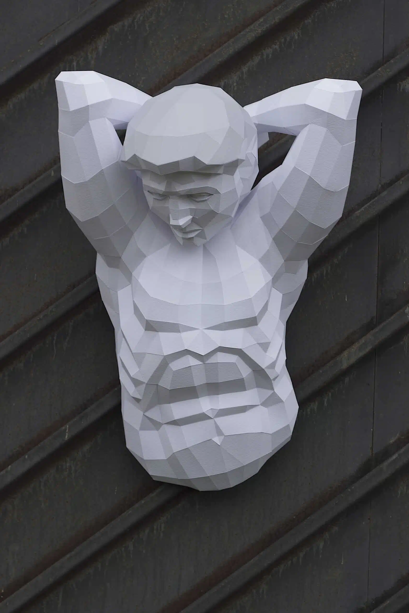 Papercraft d'Atlas en origami 3D, vue 8