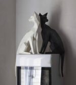 Papercraft di gatto orientale in origami 3D
