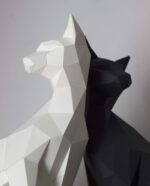 Papercraft di gatto orientale in origami 3D