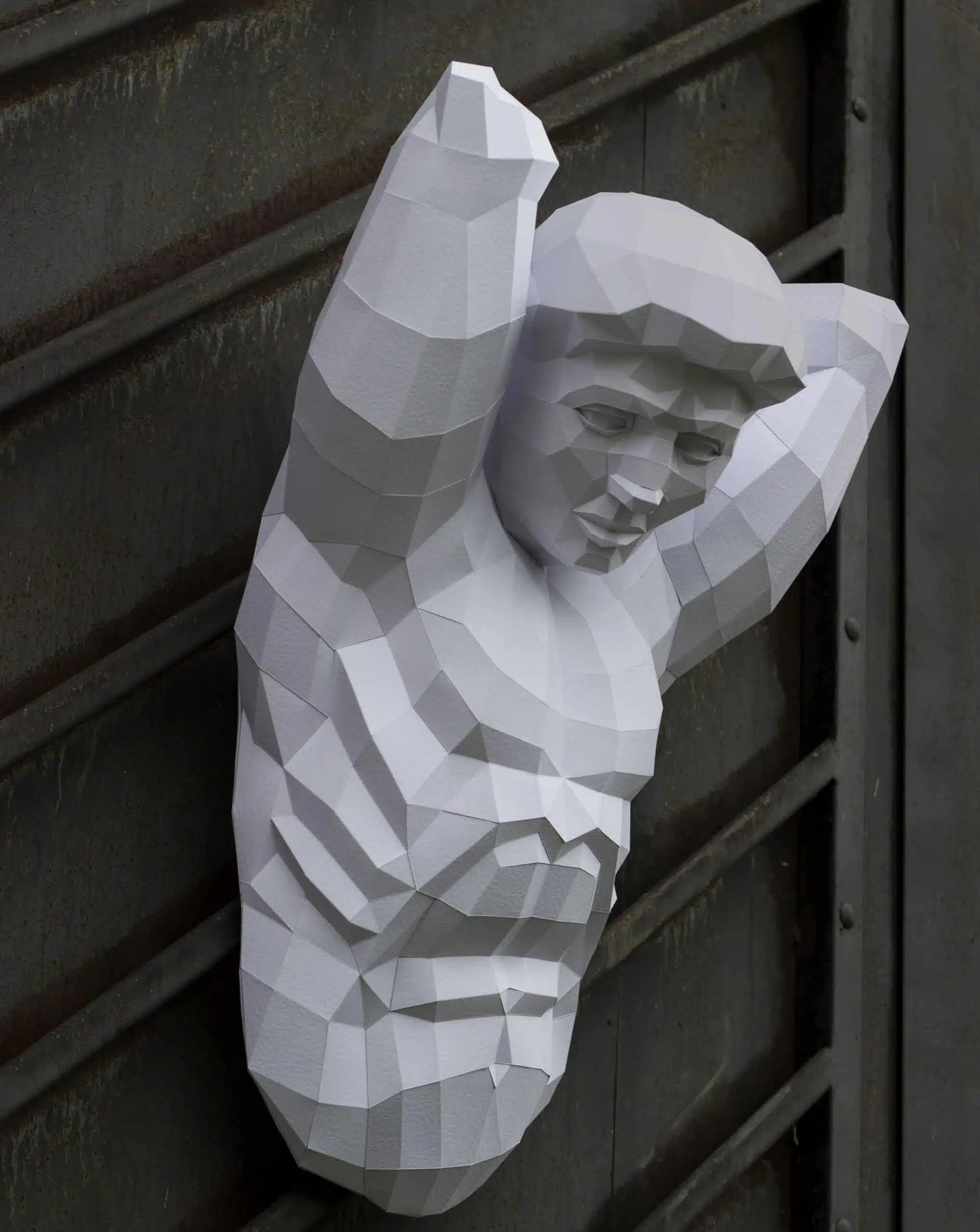 Papercraft d'Atlas en origami 3D, vue 4