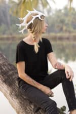 Papercraft deer antler crown in origami 3D