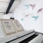 Papercraft 3D roze vliegende vogels origami, weergave 3