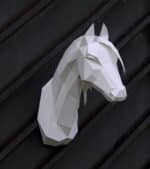 Papercraft de cavalo árabe em origami 3D