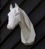 Arabische paard hoofd in origami 3D, weergave 6