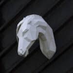 Papercraft de cheval arabe en origami 3D