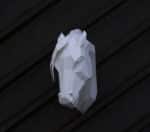 Papercraft de cheval arabe en origami 3D
