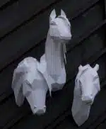 Arabisch paard hoofd in 3D origami, weergave 10