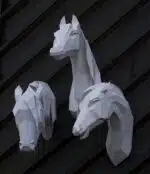 Arabische paard hoofd in origami 3D, weergave 8