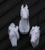Papercraft de cheval arabe en origami 3D