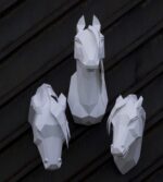 Papercraft di cavallo arabo in origami 3D