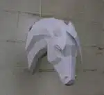 Arabisch paard hoofd in 3D origami, weergave 6