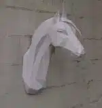 Arabische paard hoofd in origami 3D, weergave 9