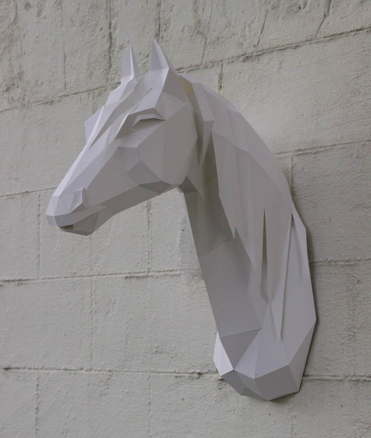 Papercraft de cheval arabe en origami 3D Papercraft de cheval arabe en origami 3D