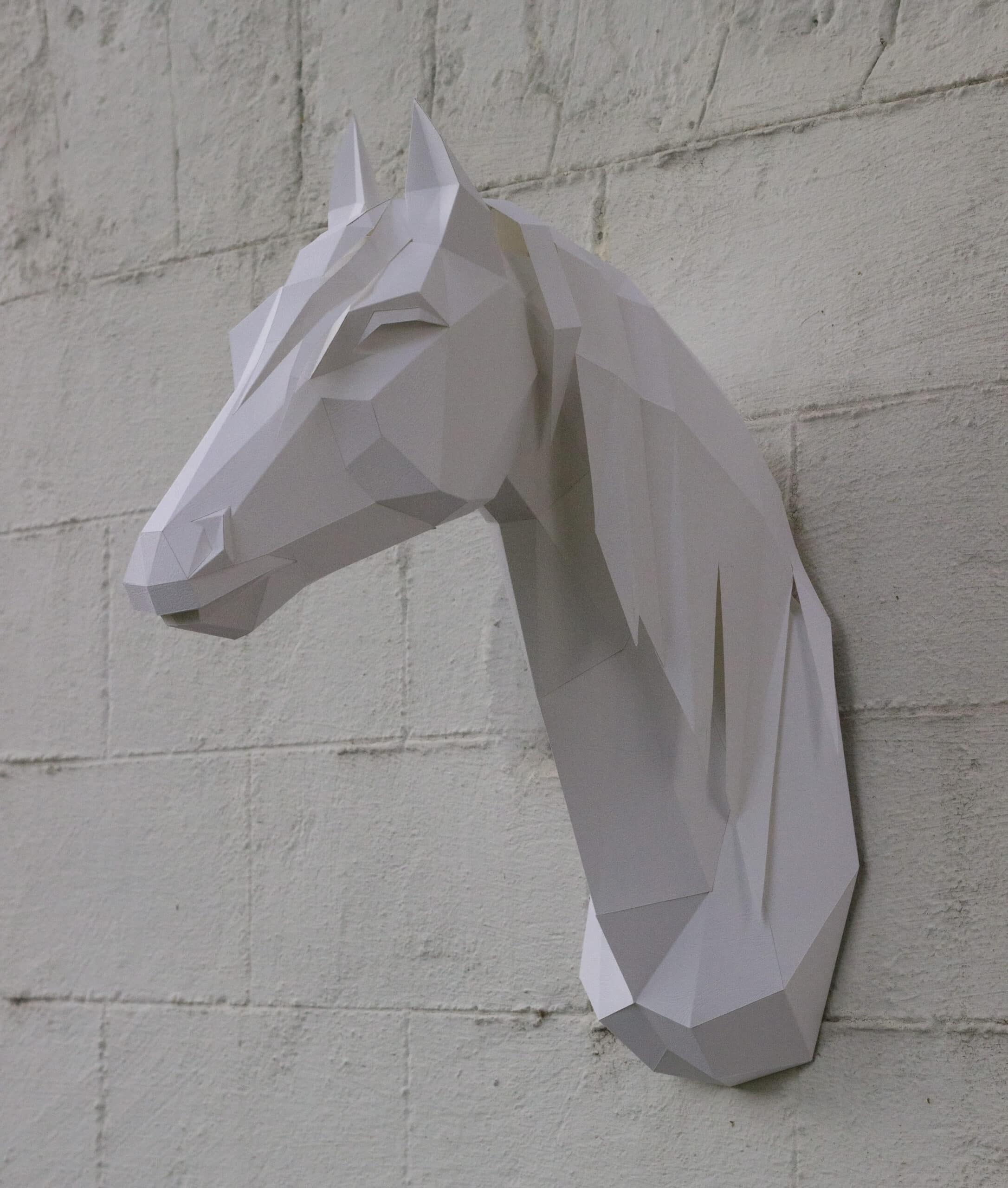 Papercraft de cavalo árabe em origami 3D Papercraft de cavalo árabe em origami 3D