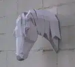 Arabisch paard hoofd in 3D origami, weergave 4