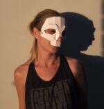 Papercraft máscara de calavera en origami 3D