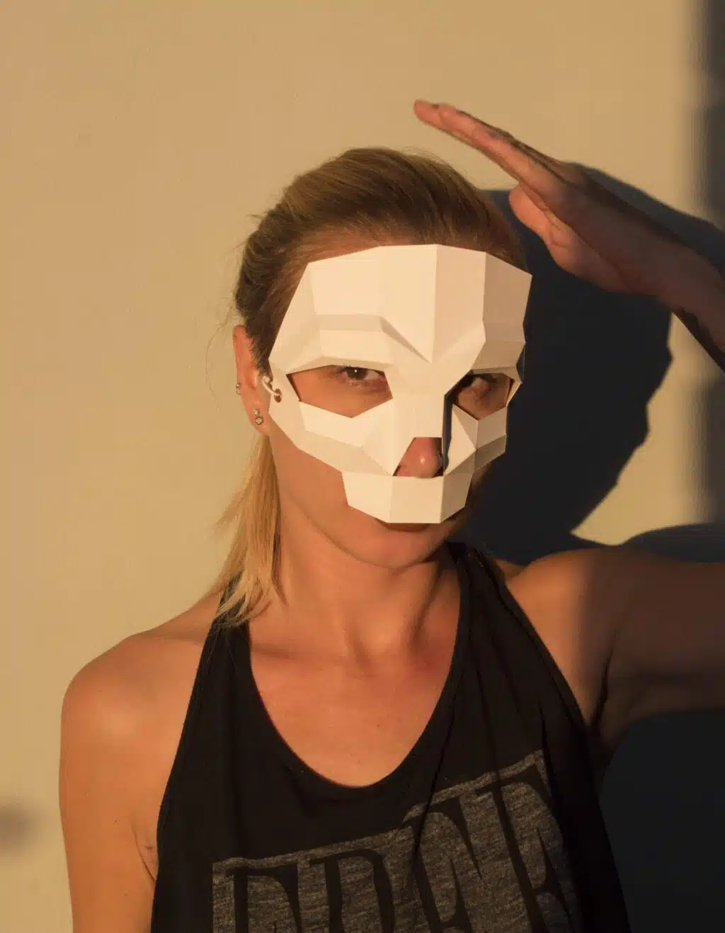 3D-origami schedelmasker, 3D-model
