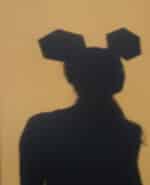 Papercraft mouse skull mask for Halloween in 3D origami