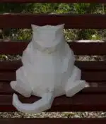 Origami 3D dikke kat papercraft, weergave 7