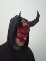 Papercraft maschera teschio cornuto in origami 3D