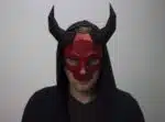 Papercraft maschera teschio cornuto in origami 3D